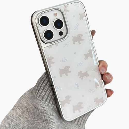 Anna-Kaci Clear Phone Case with Puppy Print Pattern Cute Dog Design Lightweight Protective Cover