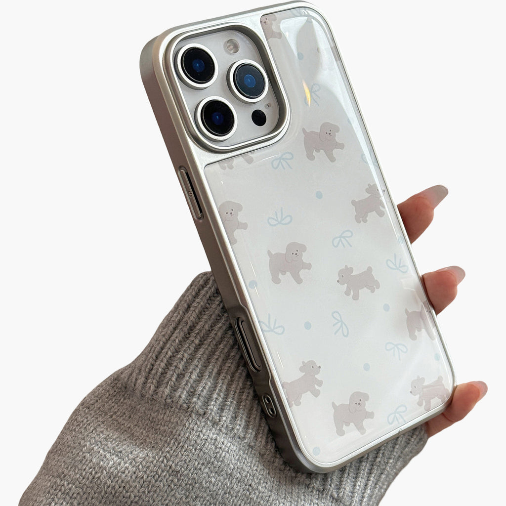 Anna-Kaci Clear Phone Case with Puppy Print Pattern Cute Dog Design Lightweight Protective Cover