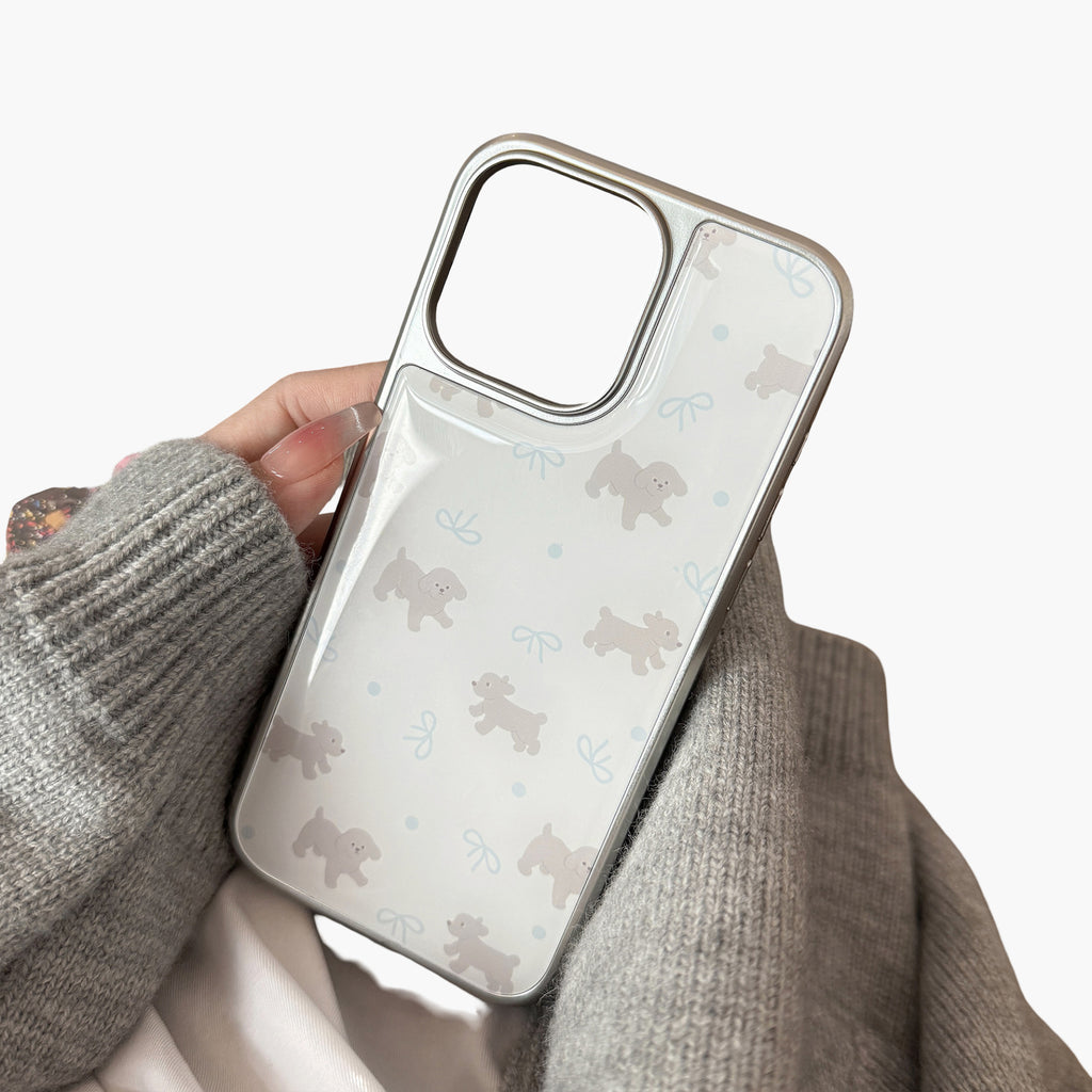 Anna-Kaci Clear Phone Case with Puppy Print Pattern Cute Dog Design Lightweight Protective Cover