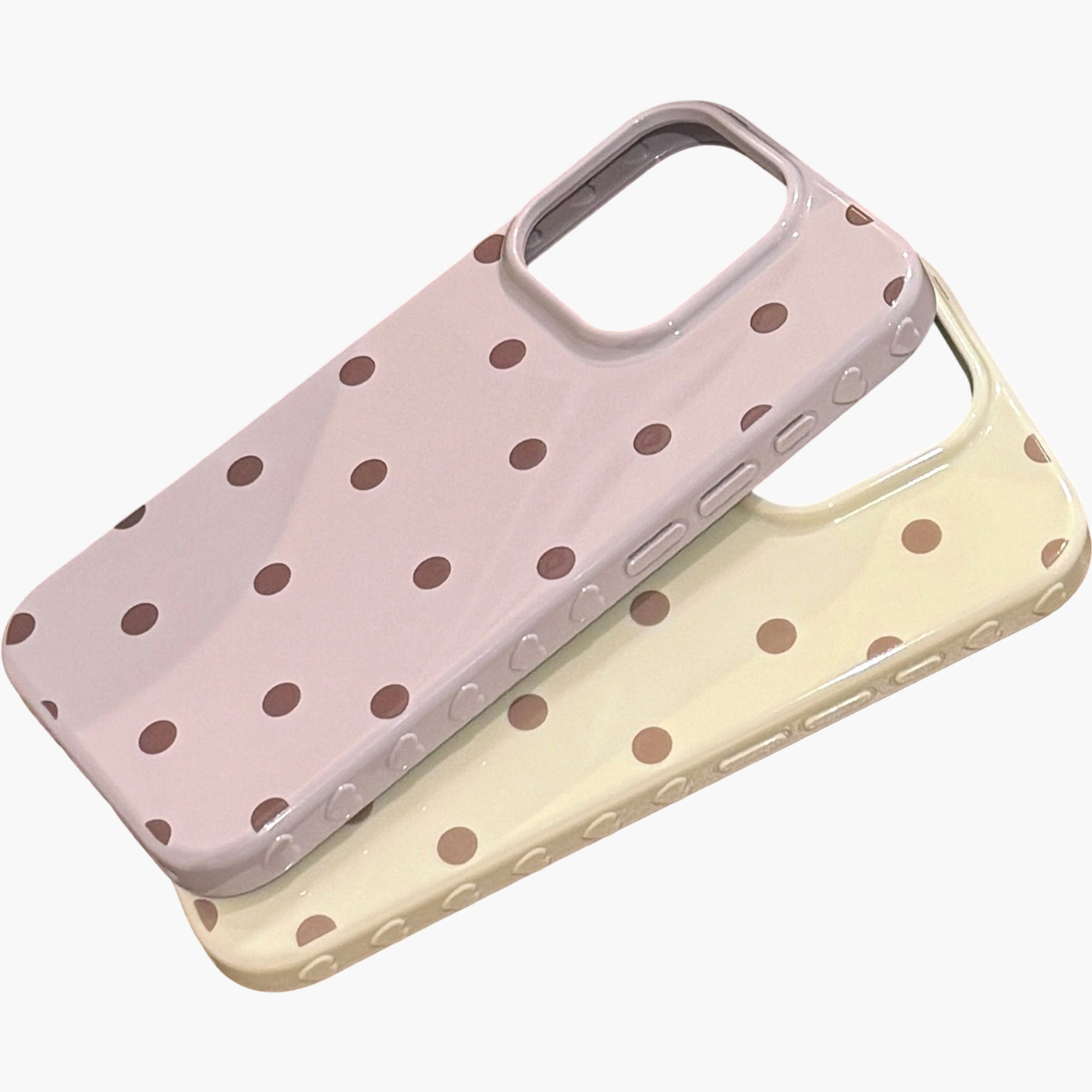 Anna-Kaci Polka Dot Phone Case with Glossy Finish Pattern Design Lightweight Protective Cover