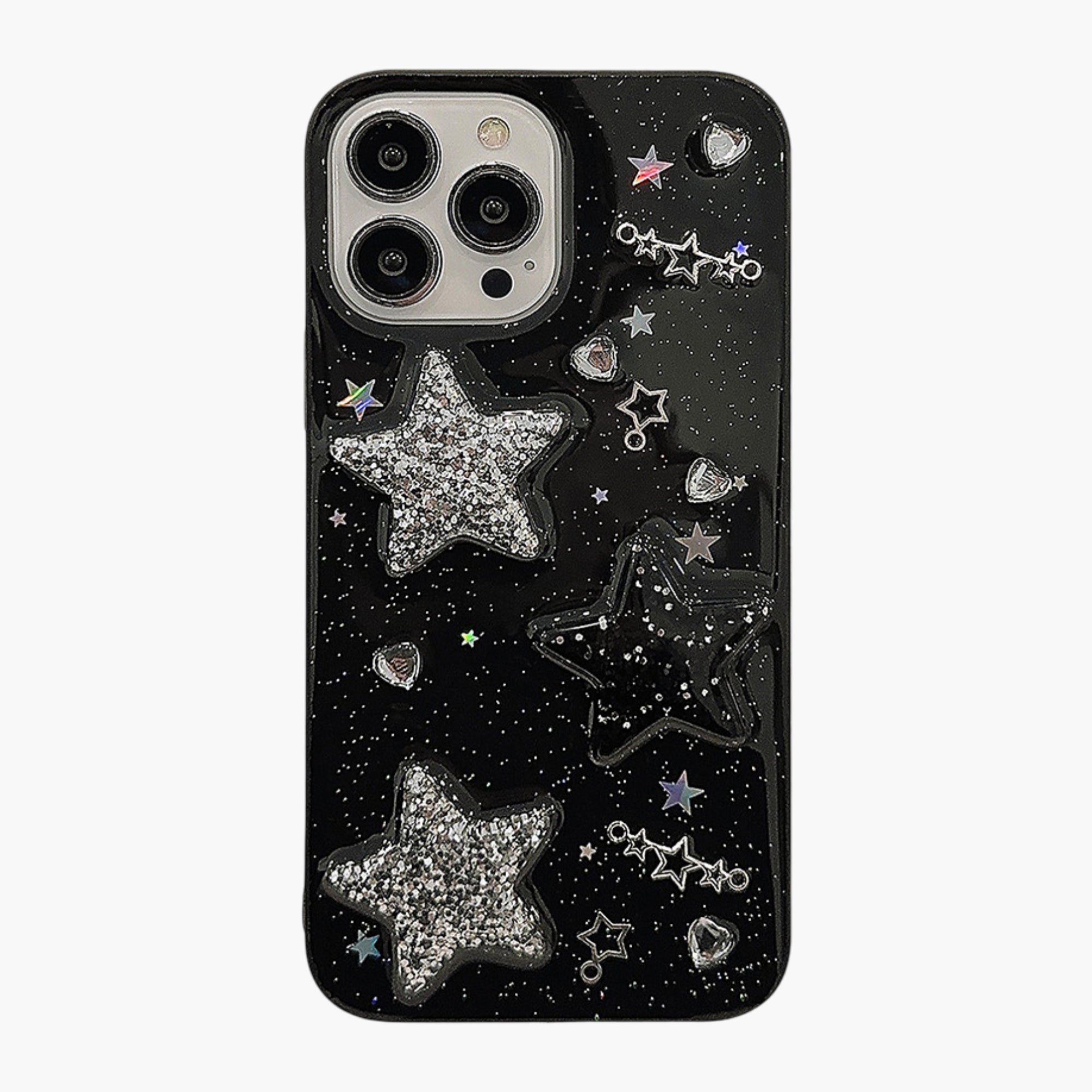 Anna-Kaci Glitter Star Phone Case with Star Pattern Sparkle Finish Protective Cover
