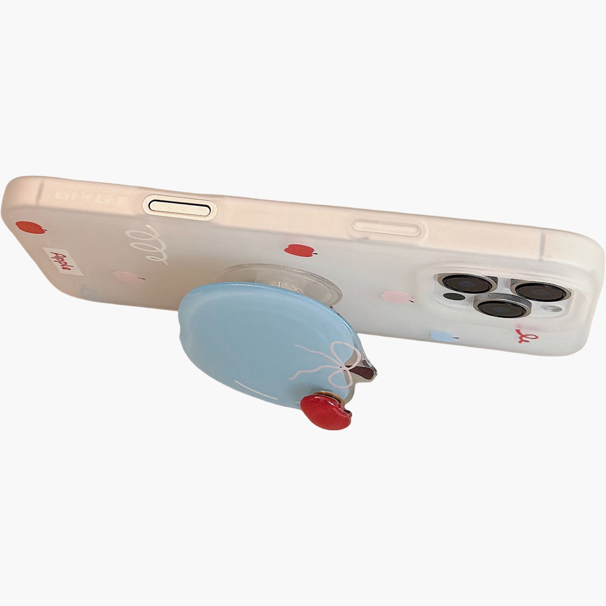 Anna-Kaci Apple Graphic Phone Case with Built In Grip Stand Fruit Design Protective Cover