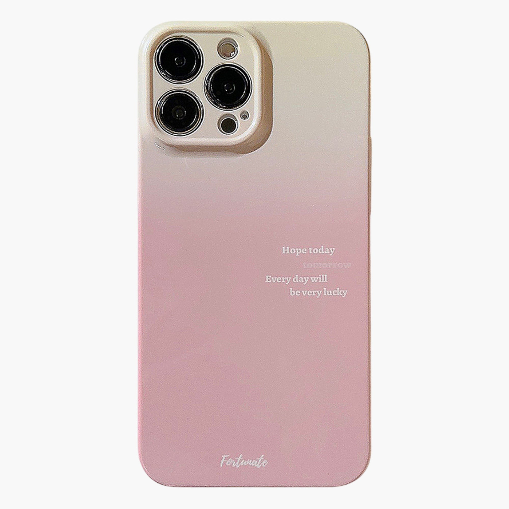 Anna-Kaci Gradient Phone Case with Soft Matte Finish Minimal Text Design Protective Cover