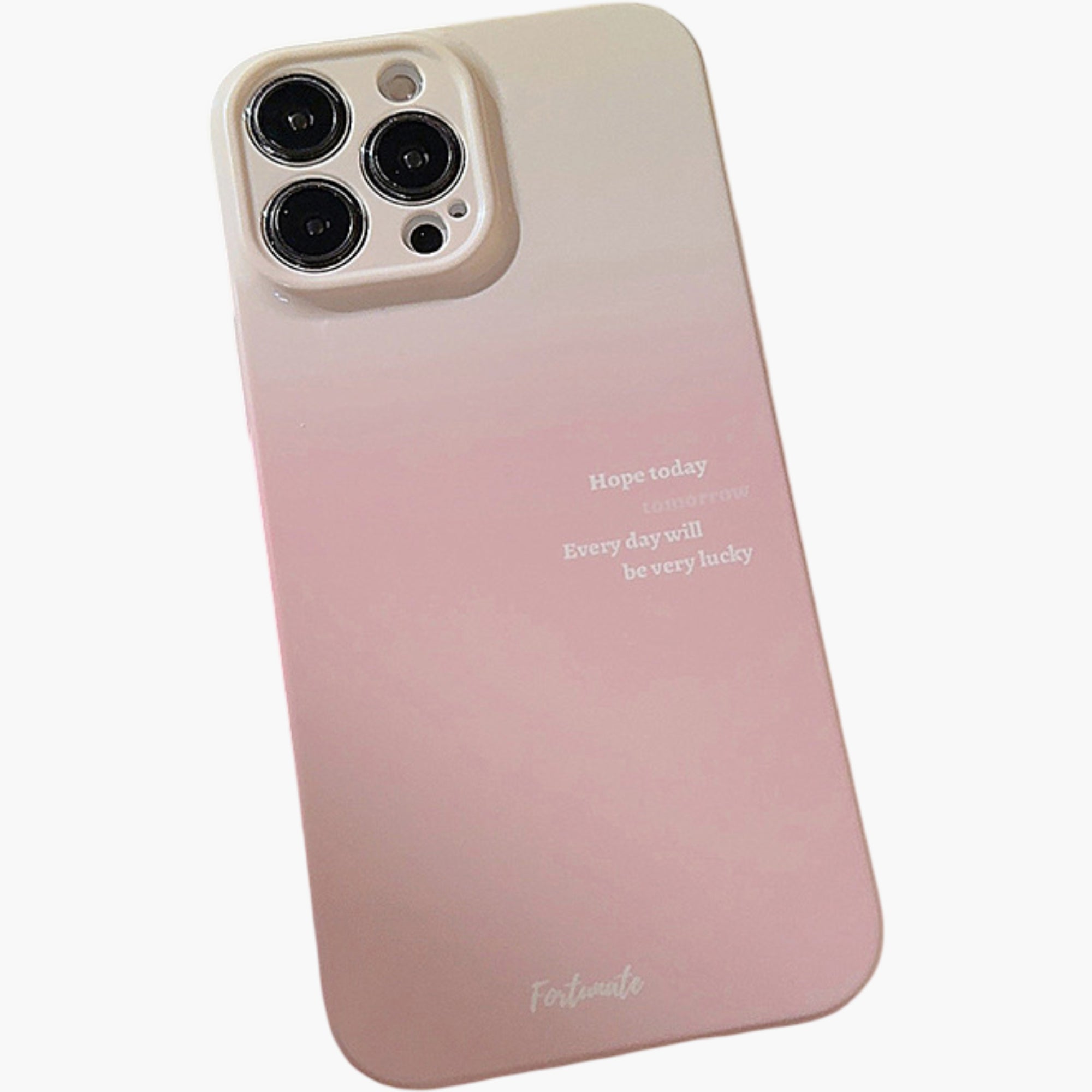 Anna-Kaci Gradient Phone Case with Soft Matte Finish Minimal Text Design Protective Cover