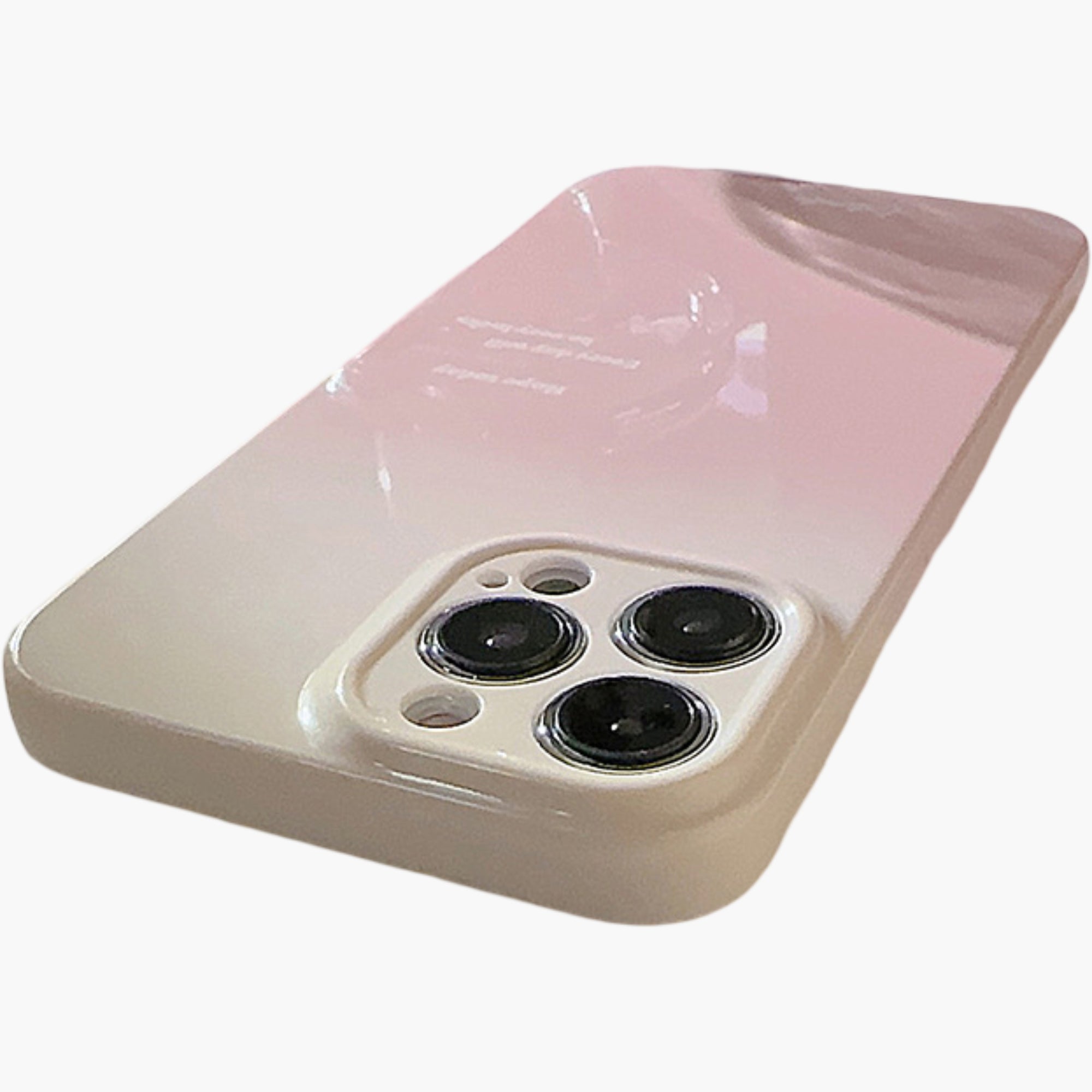 Anna-Kaci Gradient Phone Case with Soft Matte Finish Minimal Text Design Protective Cover