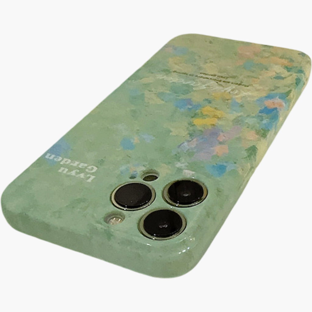 Anna-Kaci Floral Art Phone Case with Abstract Painting Pattern Soft Matte Protective Cover