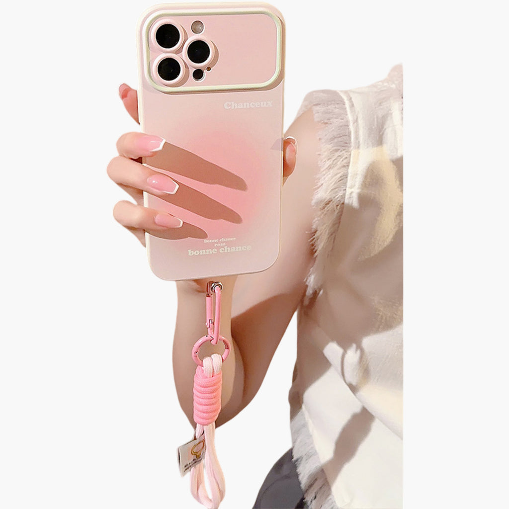 Anna-Kaci Gradient Phone Case with Wrist Strap Slim Protective Cover