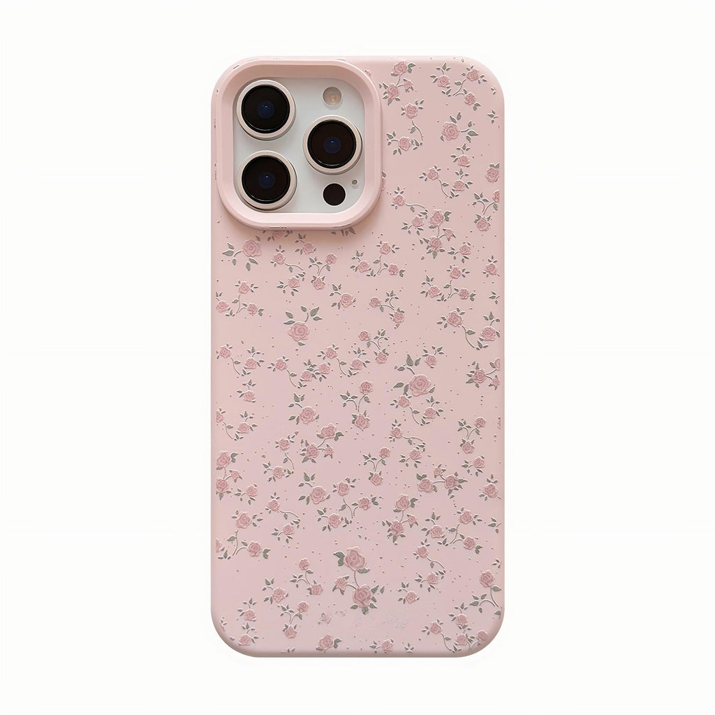 Anna-Kaci Pink Floral Phone Case Slim Protective Vintage Flower Cover