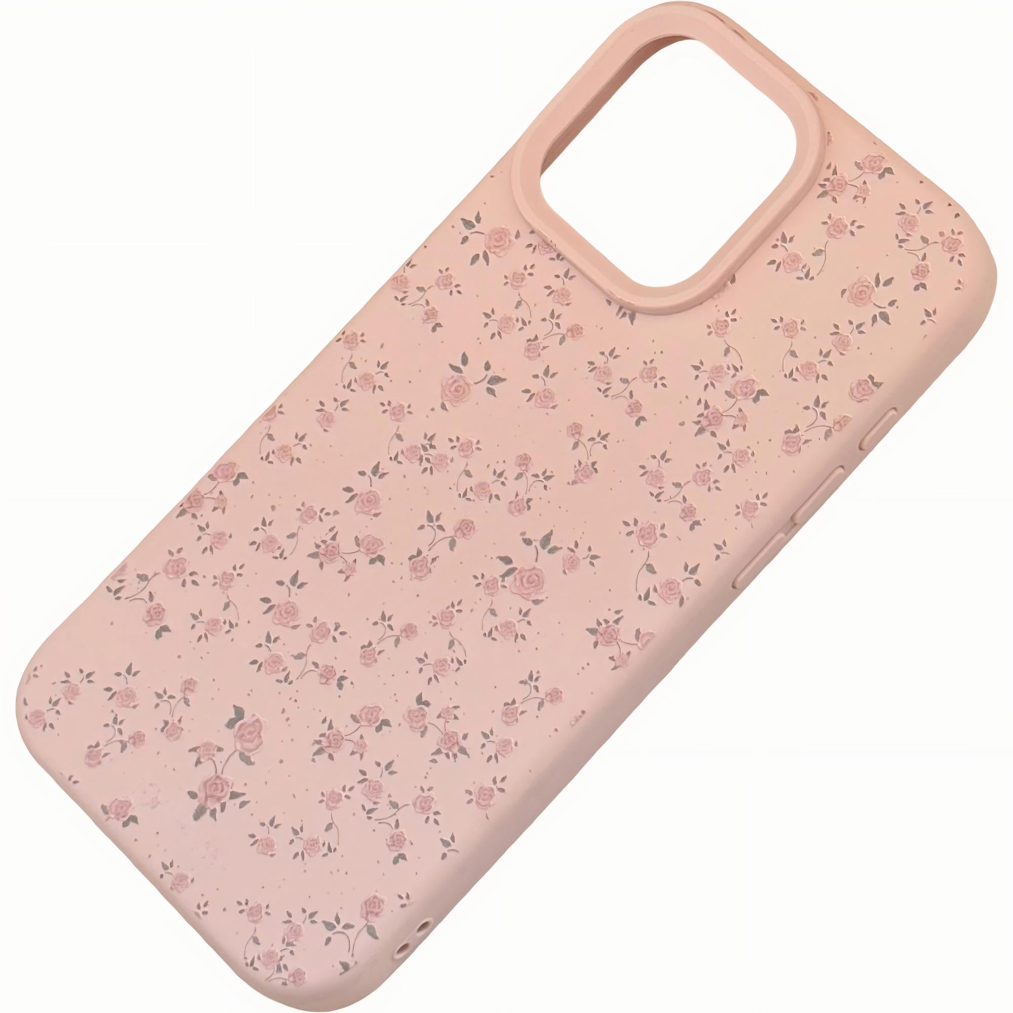 Anna-Kaci Pink Floral Phone Case Slim Protective Vintage Flower Cover
