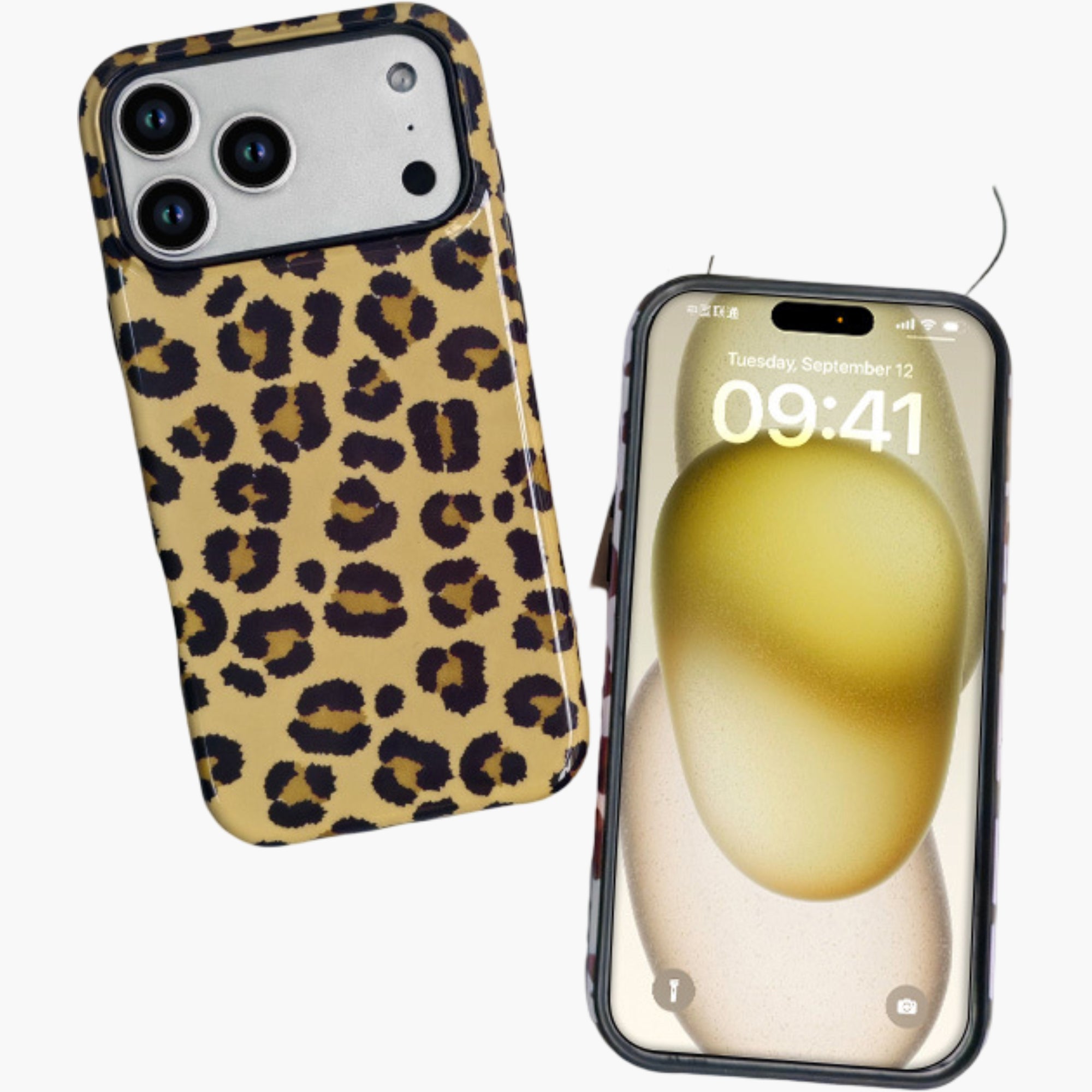 Anna-Kaci Leopard Print Phone Case Slim Protective Cover Shock Resistant Lightweight Design