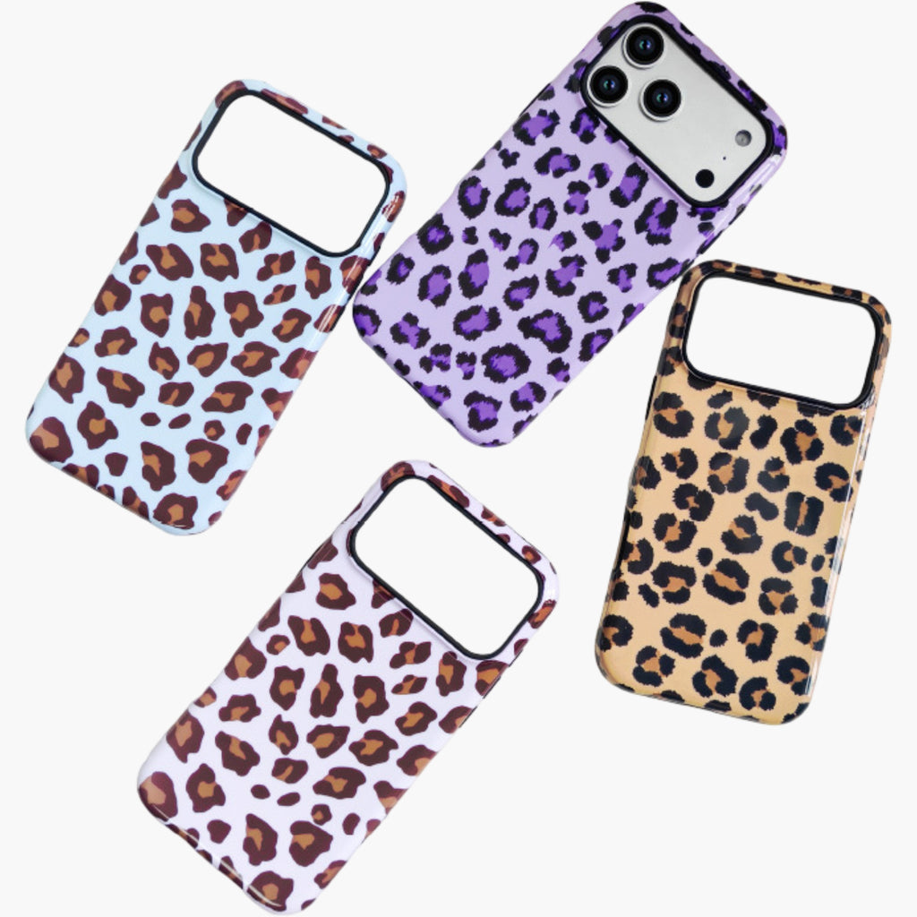 Anna-Kaci Leopard Print Phone Case Slim Protective Cover Shock Resistant Lightweight Design