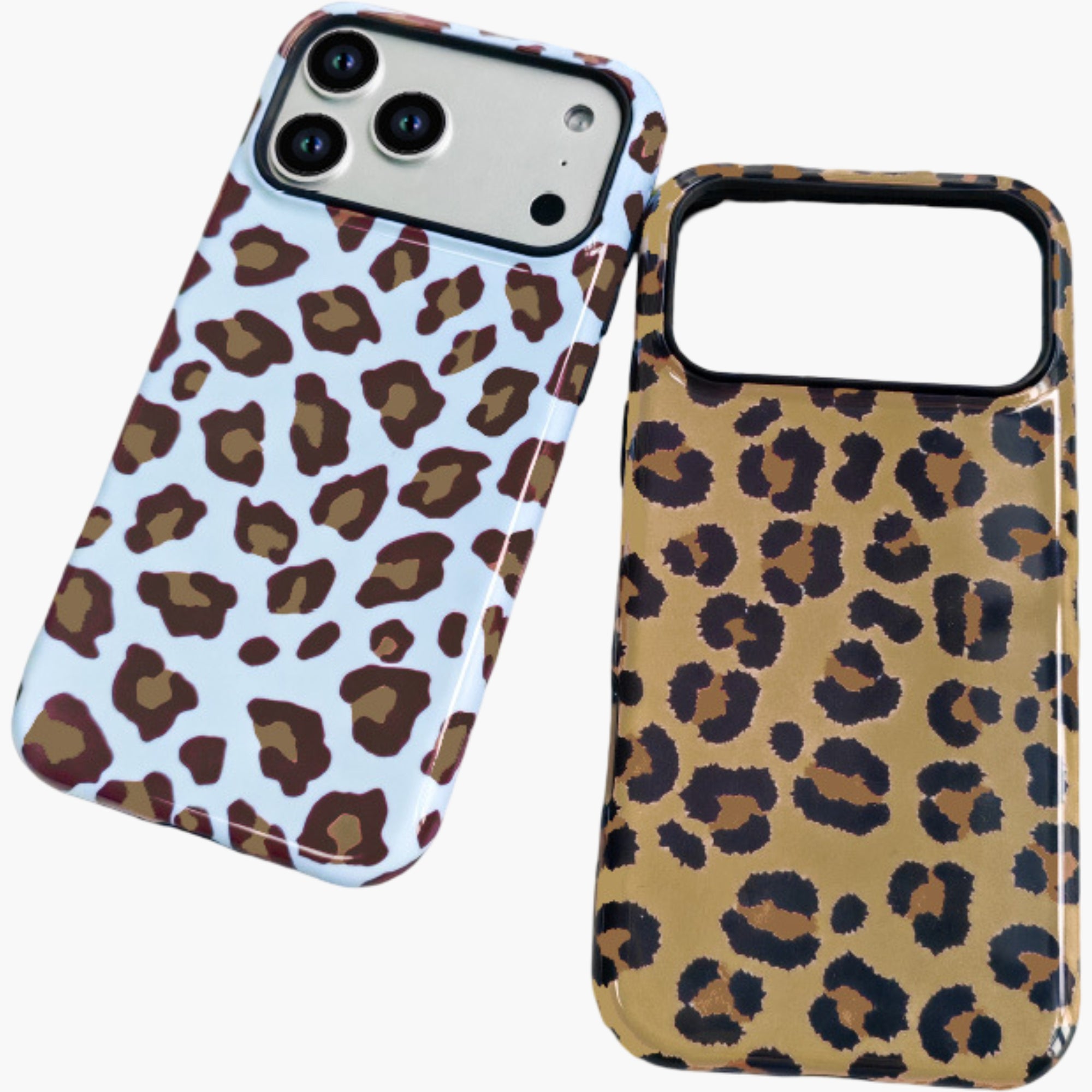 Anna-Kaci Leopard Print Phone Case Slim Protective Cover Shock Resistant Lightweight Design