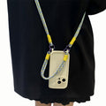 Anna-Kaci Crossbody Phone Case with Adjustable Strap Shock Resistant Silicone Cover Hands Free Design