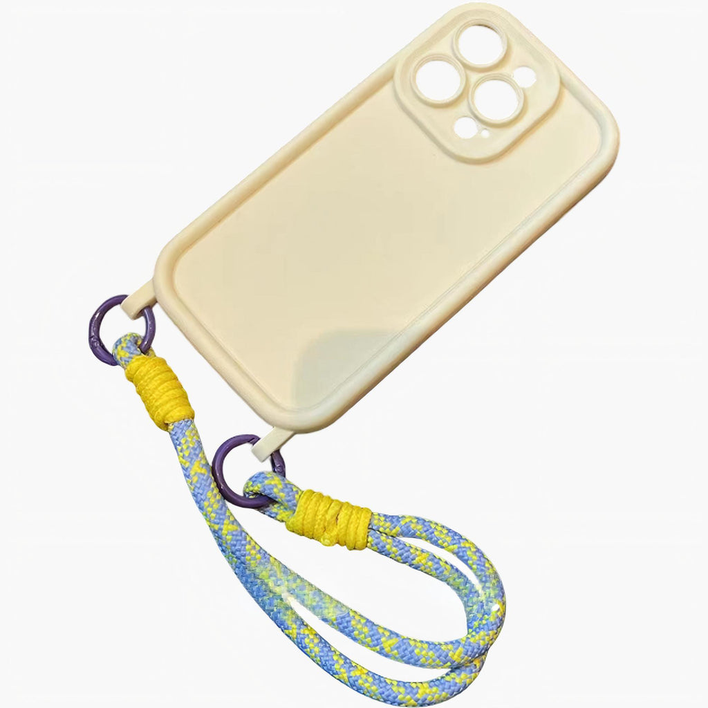 Anna-Kaci Crossbody Phone Case with Adjustable Strap Shock Resistant Silicone Cover Hands Free Design