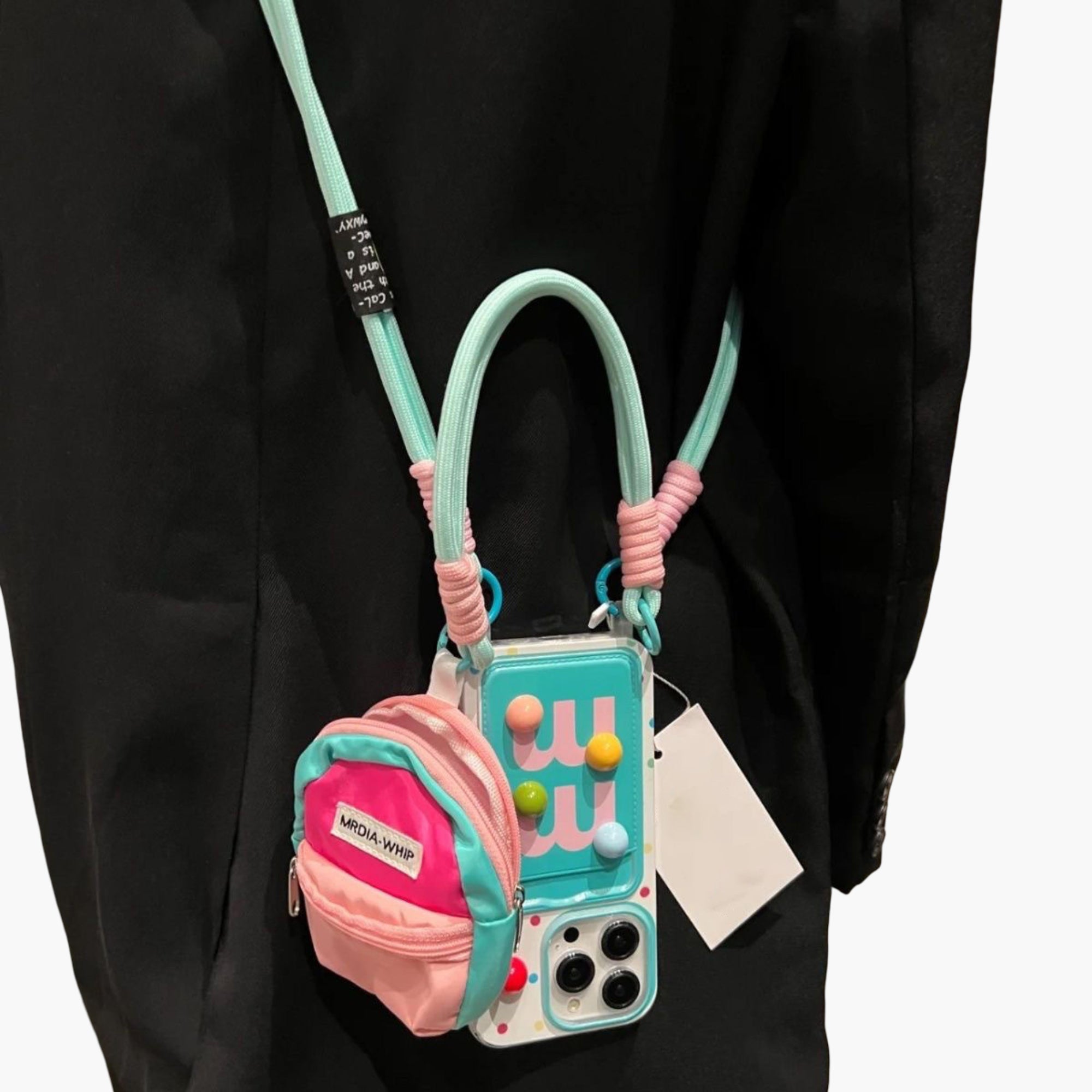 Anna-Kaci Crossbody Phone Case with Mini Pouch Adjustable Strap Protective Cover Hands Free Design