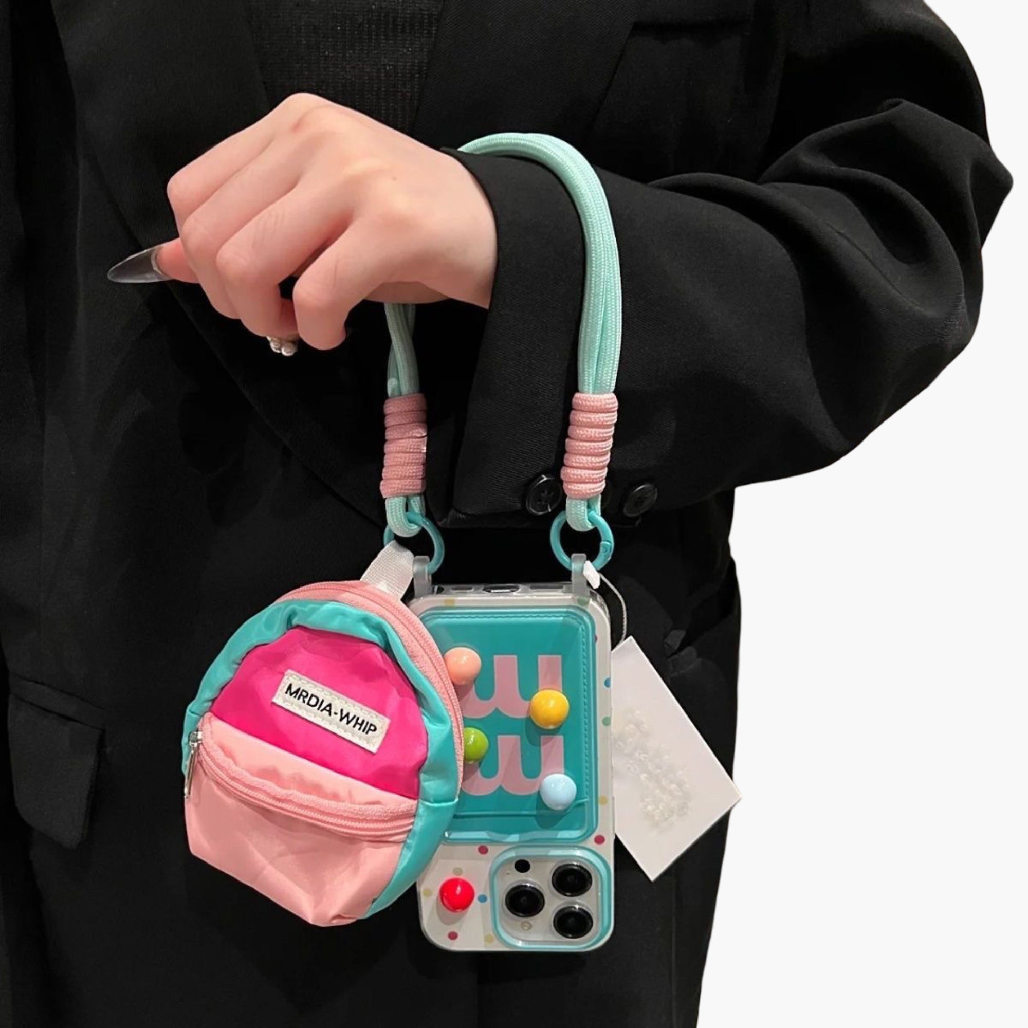 Anna-Kaci Crossbody Phone Case with Mini Pouch Adjustable Strap Protective Cover Hands Free Design