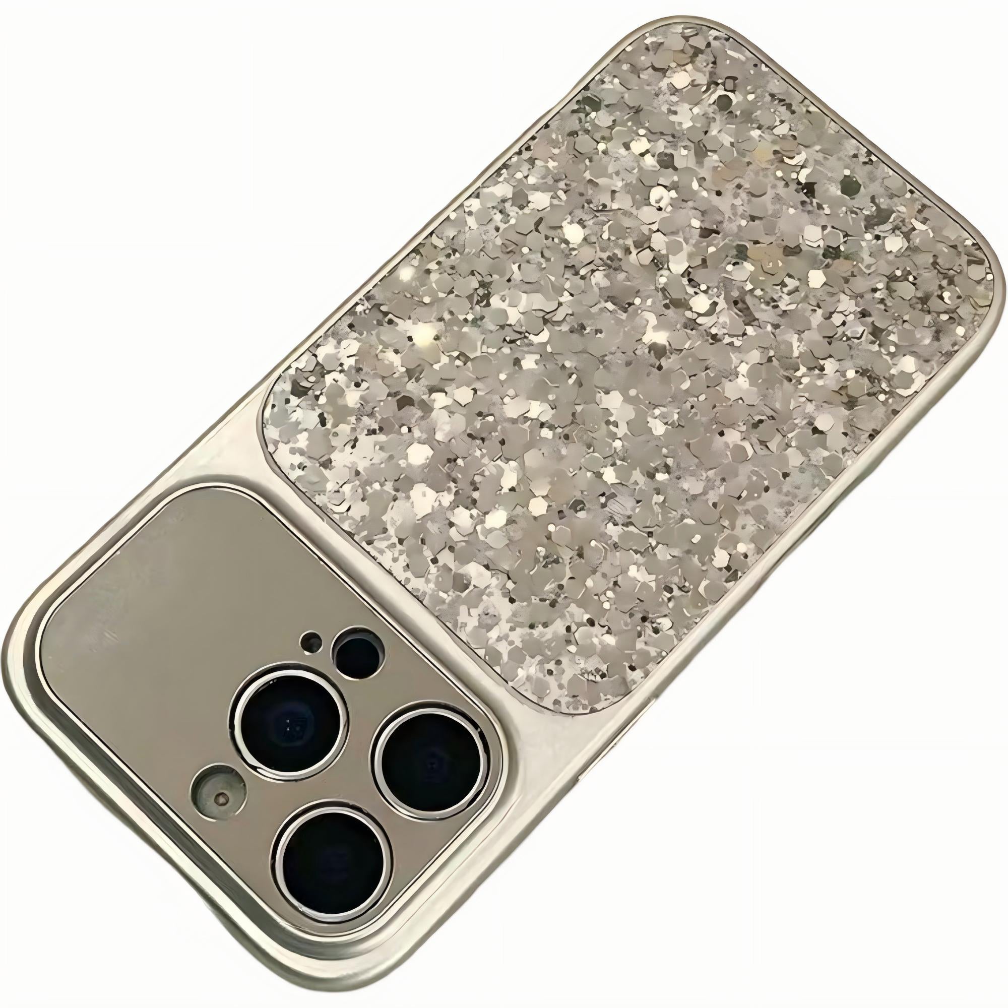 Anna-Kaci Glitter Phone Case with Wrist Strap Protective Cover Sparkle Back Panel Secure Grip Design