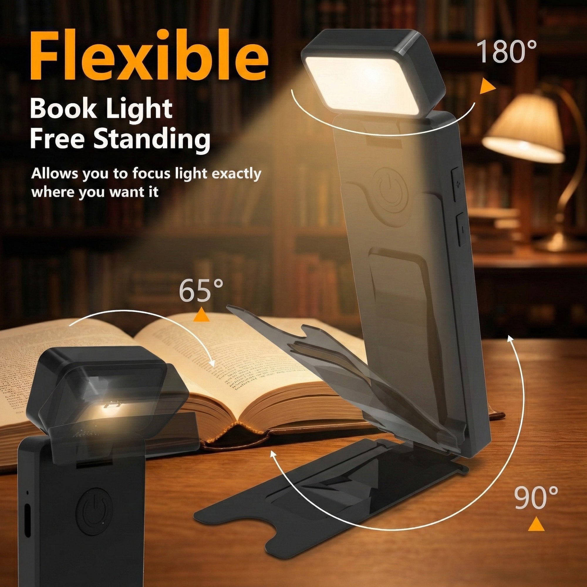 Anna-Kaci Foldable LED Desk Light with Adjustable Stand and Compact Design