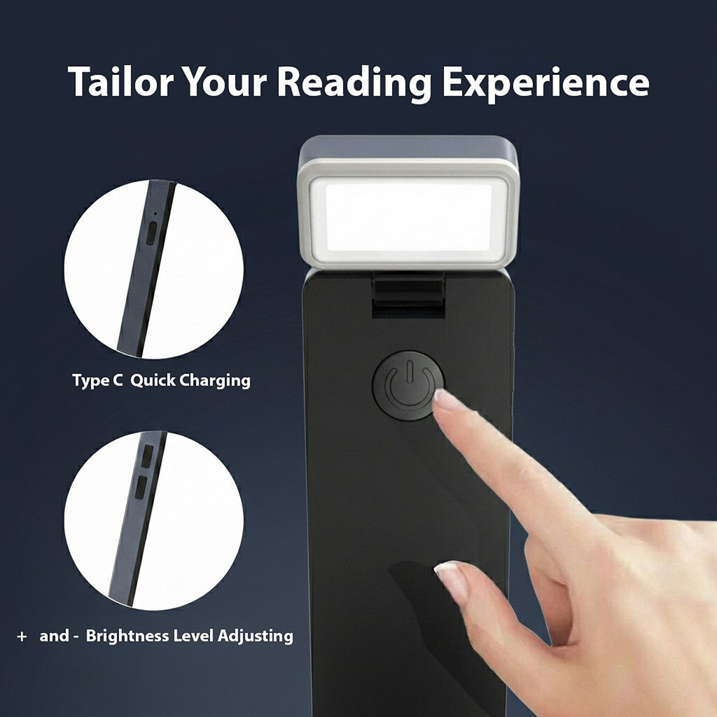 Anna-Kaci Foldable LED Desk Light with Adjustable Stand and Compact Design