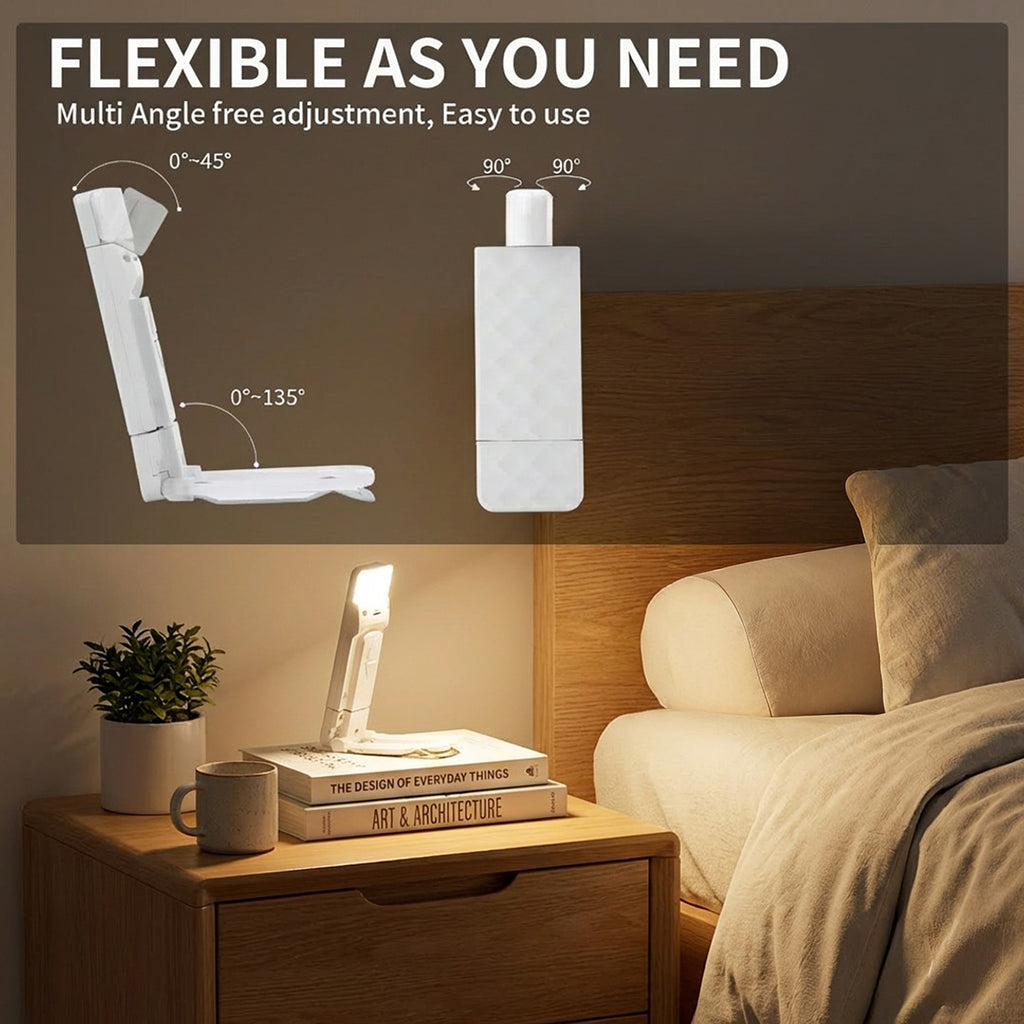 Anna-Kaci Foldable Clip LED Light with Adjustable Controls and Compact Design