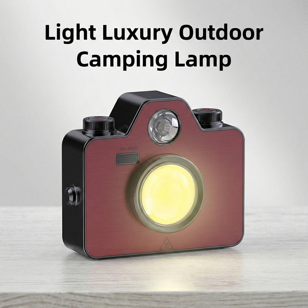 Anna-Kaci Retro Camera Style Rechargeable LED Light with Adjustable Brightness and Multiple Light Modes