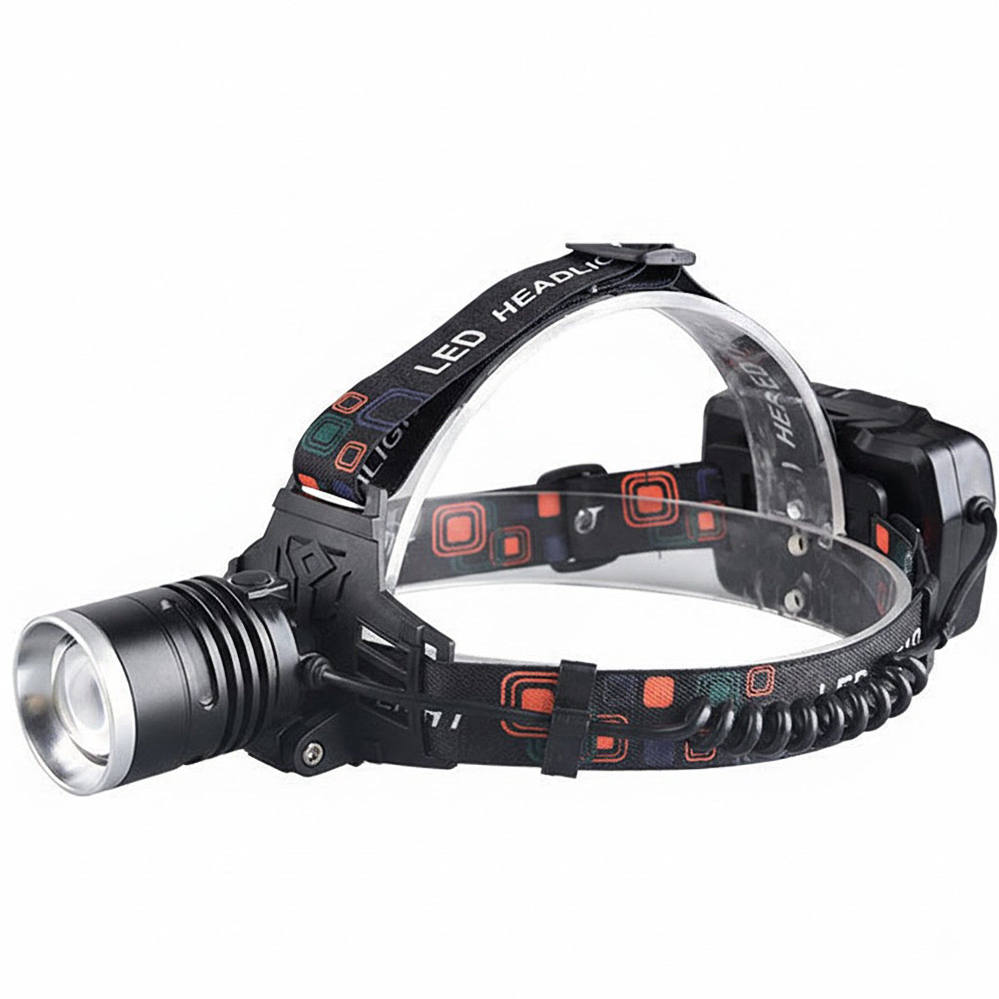Anna-Kaci Adjustable LED Headlamp with Rechargeable Battery and Hands-Free Outdoor Lighting