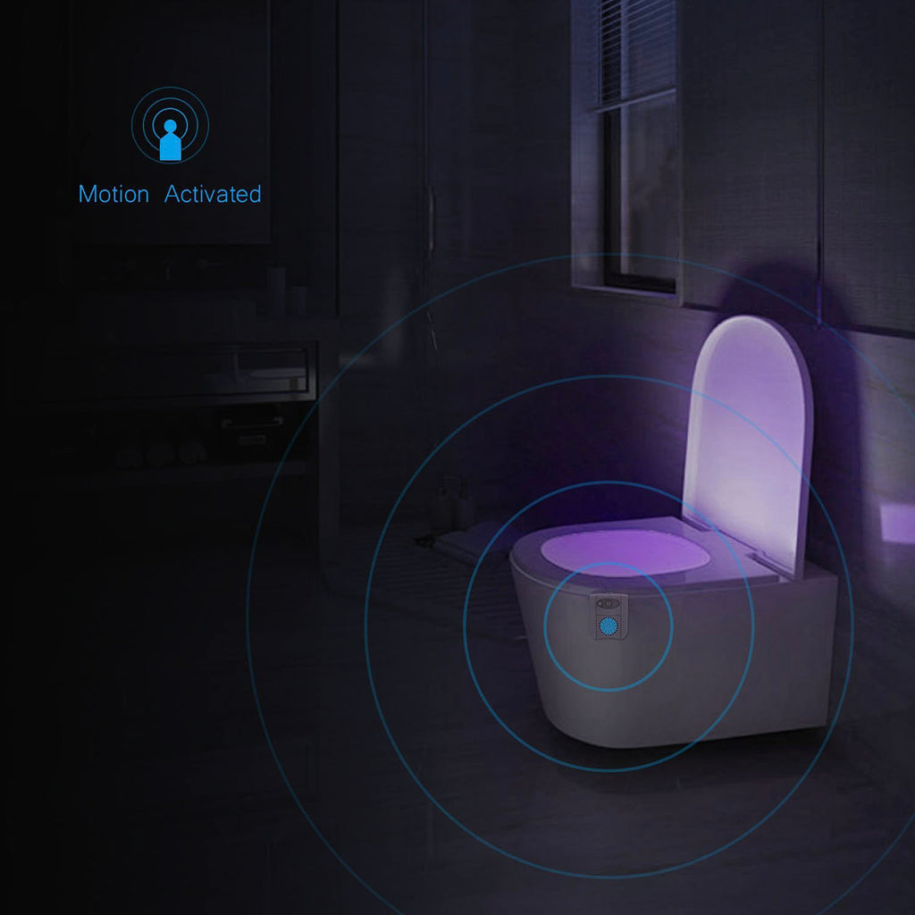 Anna-Kaci Motion Sensor Toilet Night Light with Automatic Illumination and Discreet Clip-On Design