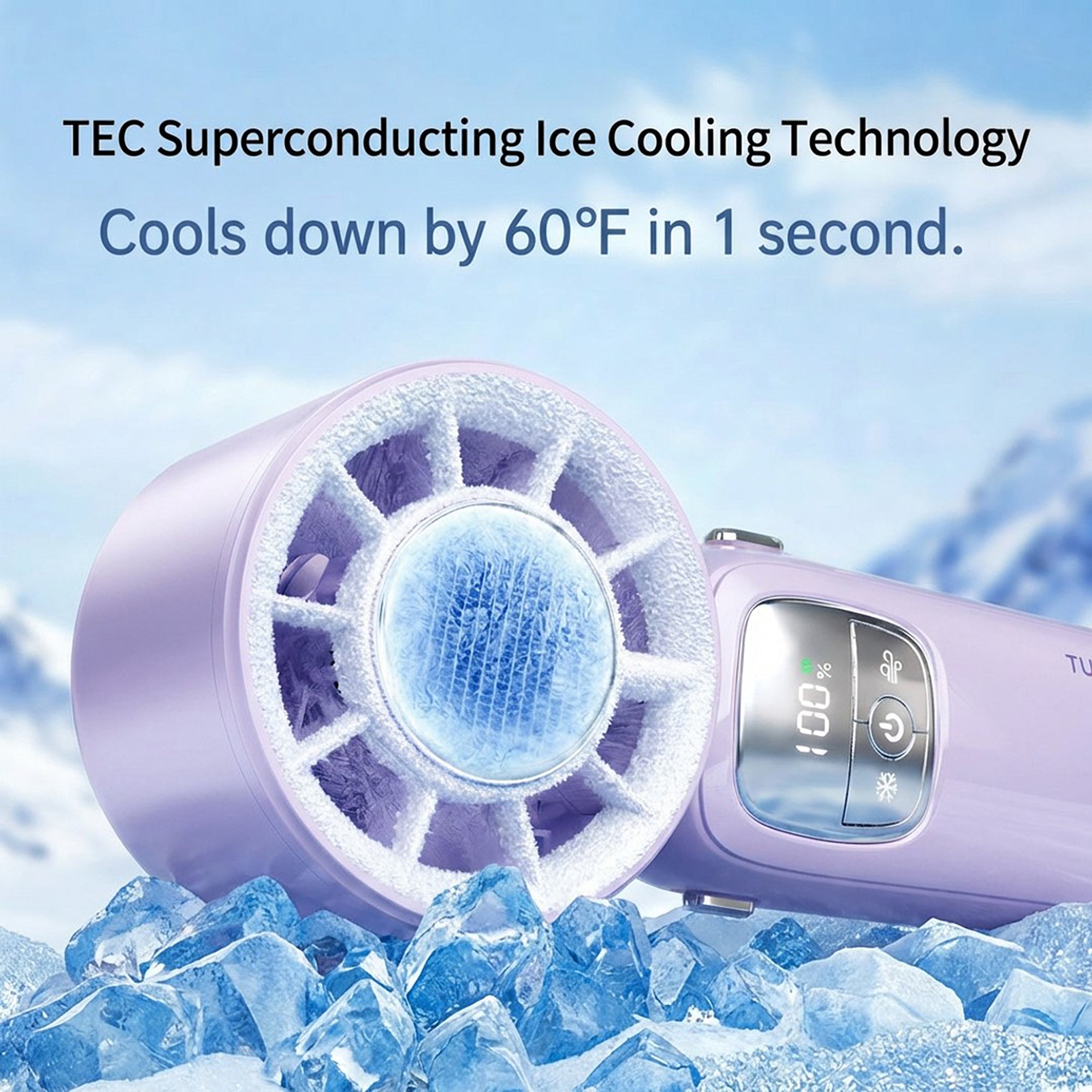 Anna-Kaci Handheld Turbo Fan with Foldable Head and Digital Display Controls