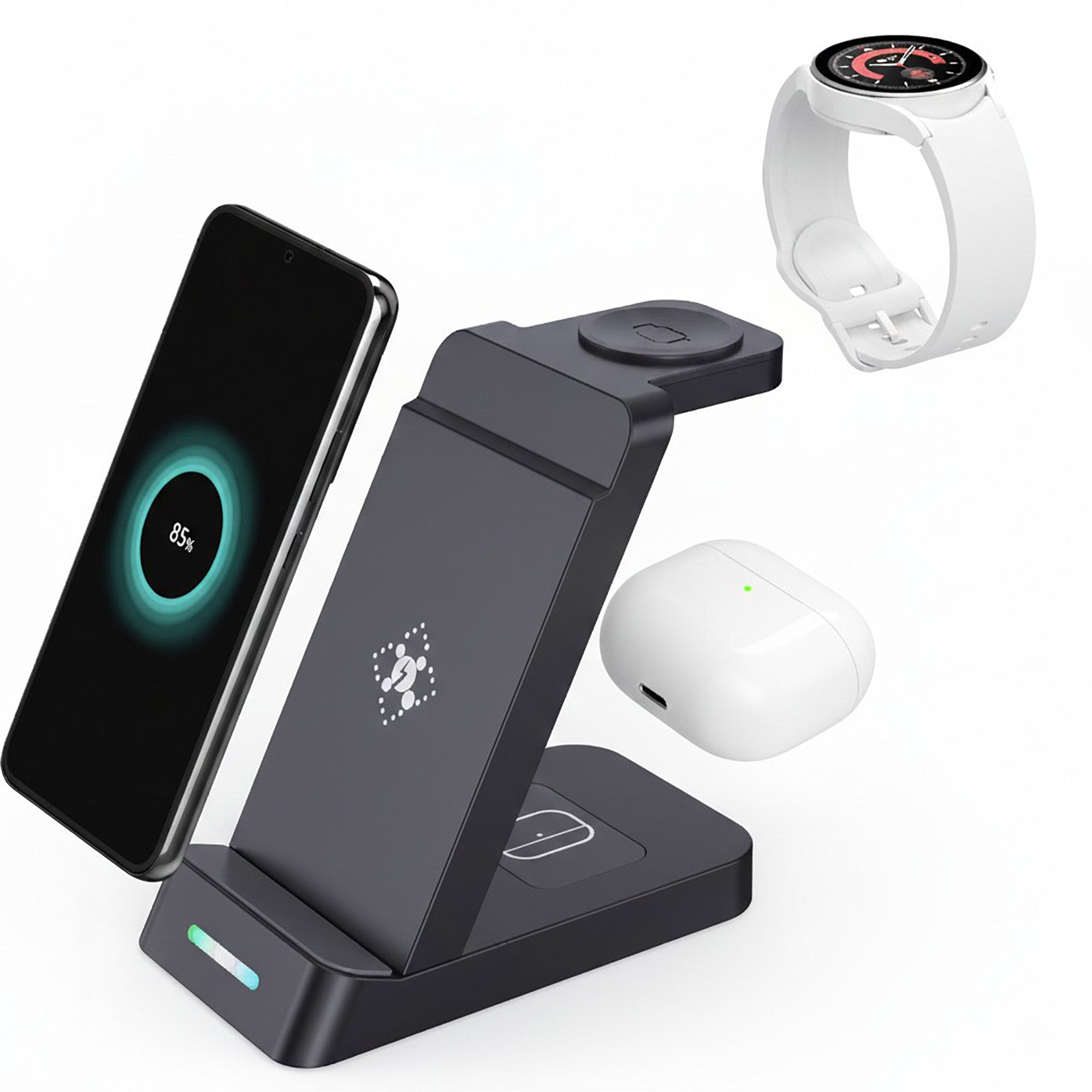 Anna-Kaci Wireless Charging Stand with Multi-Device Dock and LED Charging Indicator