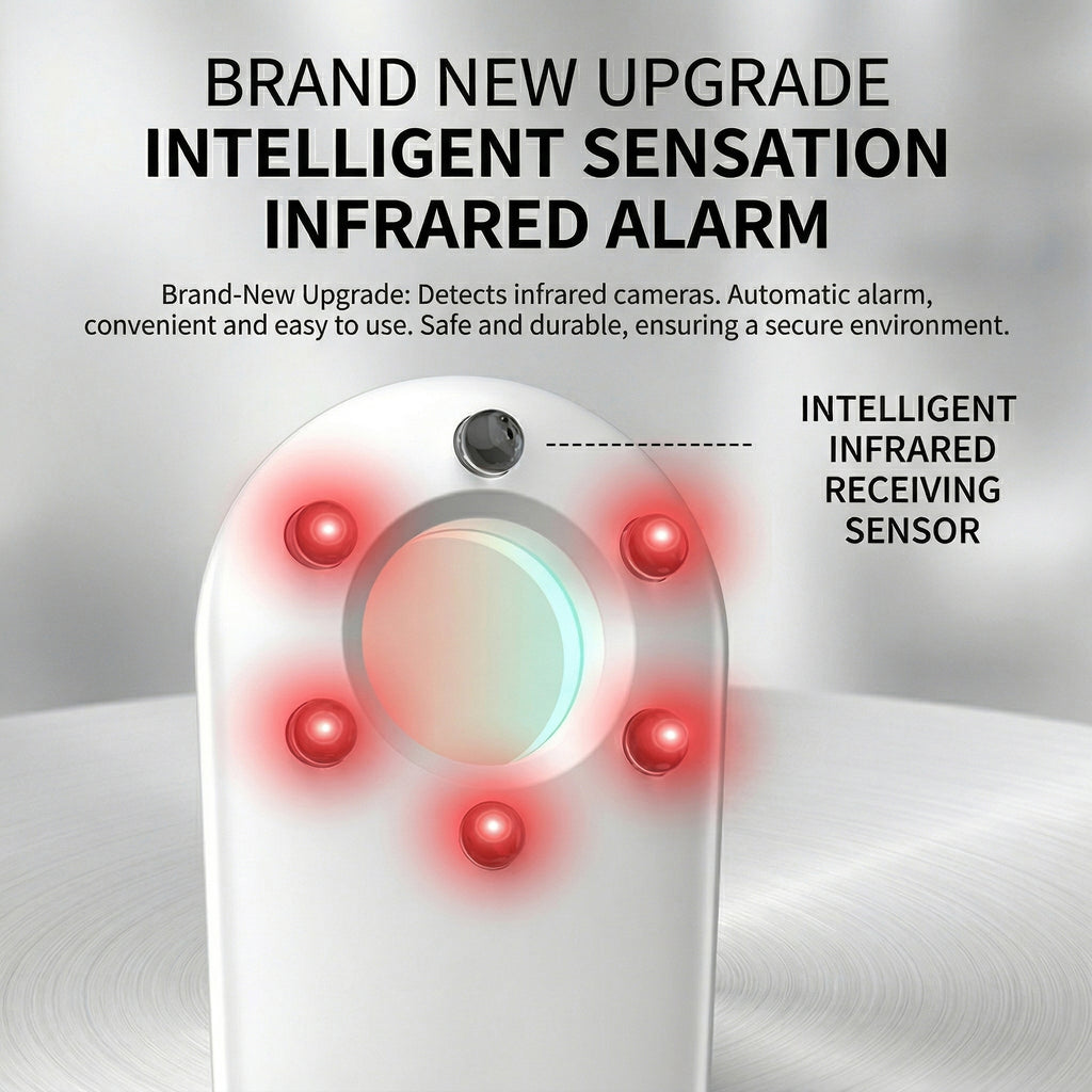 Anna-Kaci Hidden Camera Detector with Infrared Lens Finder Portable Privacy Scanner Anti Spy Device