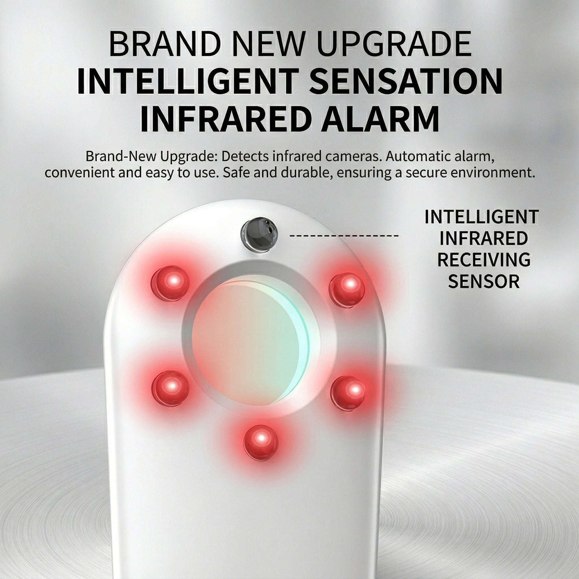 Anna-Kaci Hidden Camera Detector with Infrared Lens Finder Portable Privacy Scanner Anti Spy Device