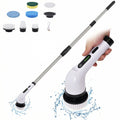 Anna-Kaci Electric Spin Scrubber Cleaning Brush with Adjustable Extension Handle Multi Head