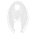 Anna-Kaci Women's Sheer Floral Lace Triangle Mantilla Scarf Lightweight Tassel Shawl Wrap Head Scarf