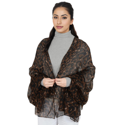 Anna-Kaci Women's Classic Leopard Print Scarf Lightweight Shawl Wrap Head Scarves