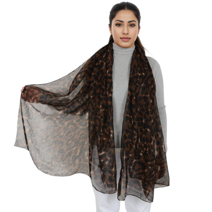 Anna-Kaci Women's Classic Leopard Print Scarf Lightweight Shawl Wrap Head Scarves