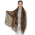 Anna-Kaci Women's Classic Leopard Print Scarf Lightweight Shawl Wrap Head Scarves
