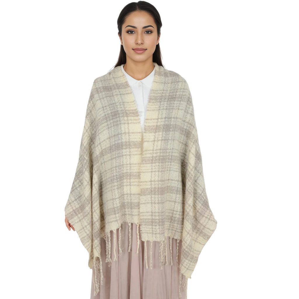 Anna-Kaci Plaid Winter Scarf Fringed Soft Warm Wrap Shawl Scarf for Women 23.6 x 70.9 inch