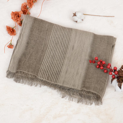 Anna-Kaci Vintage Textured Striped Scarf Lightweight Fringed Soft Warm Wrap Shawls for Women