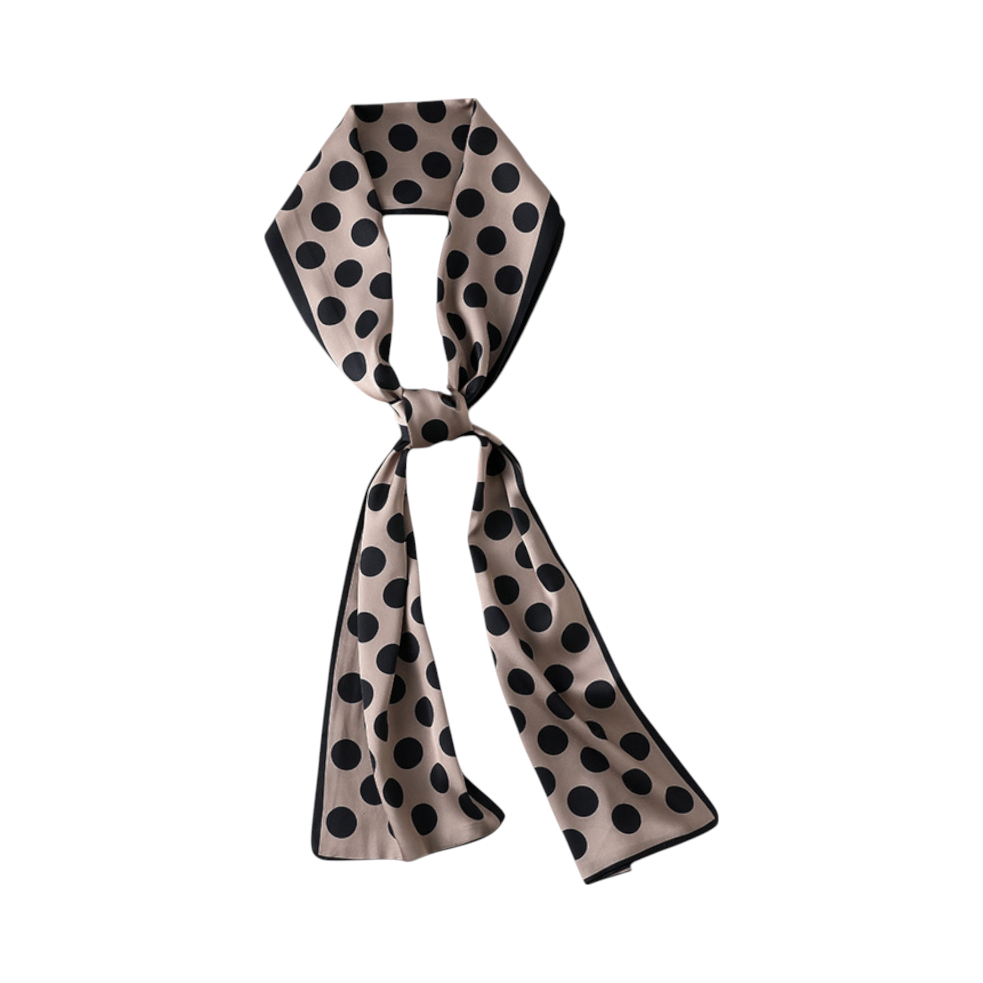 Anna-Kaci Women's Silky Rectangular Neck Scarf with Abstract Print Border Design for Versatile Styling