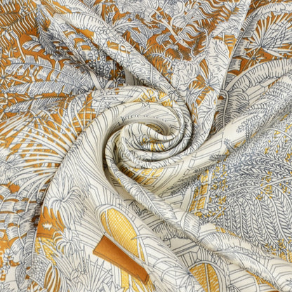 Anna-Kaci Elegant Satin Square Scarf Artistic Print Versatile Styling Accessory - 27.5IN¡Á27.5IN