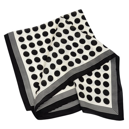 Anna-Kaci Fashion Satin Silk Scarf with Polka Dot and Floral Patterns Versatile Accessory - 27.5IN¡Á27.5IN
