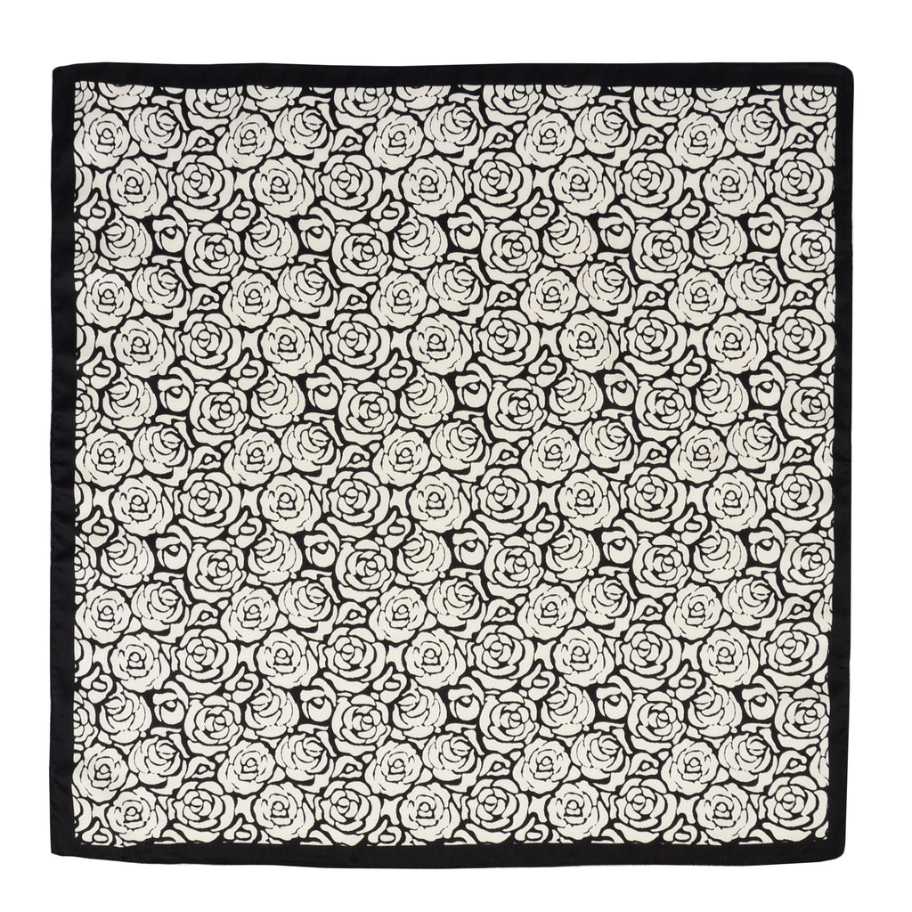 Anna-Kaci Fashion Satin Silk Scarf with Polka Dot and Floral Patterns Versatile Accessory - 27.5IN¡Á27.5IN