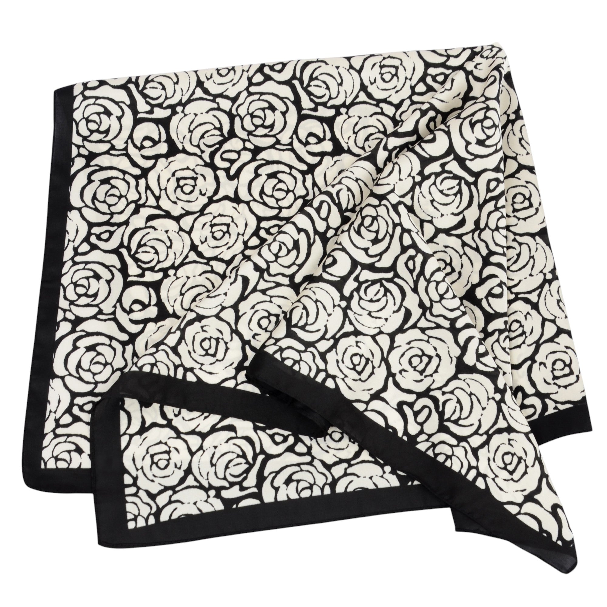 Anna-Kaci Fashion Satin Silk Scarf with Polka Dot and Floral Patterns Versatile Accessory - 27.5IN¡Á27.5IN