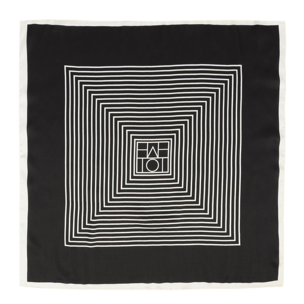Anna-Kaci Womens Square Scarf Geometric Stripe Design Lightweight Versatile Fashion Accessory