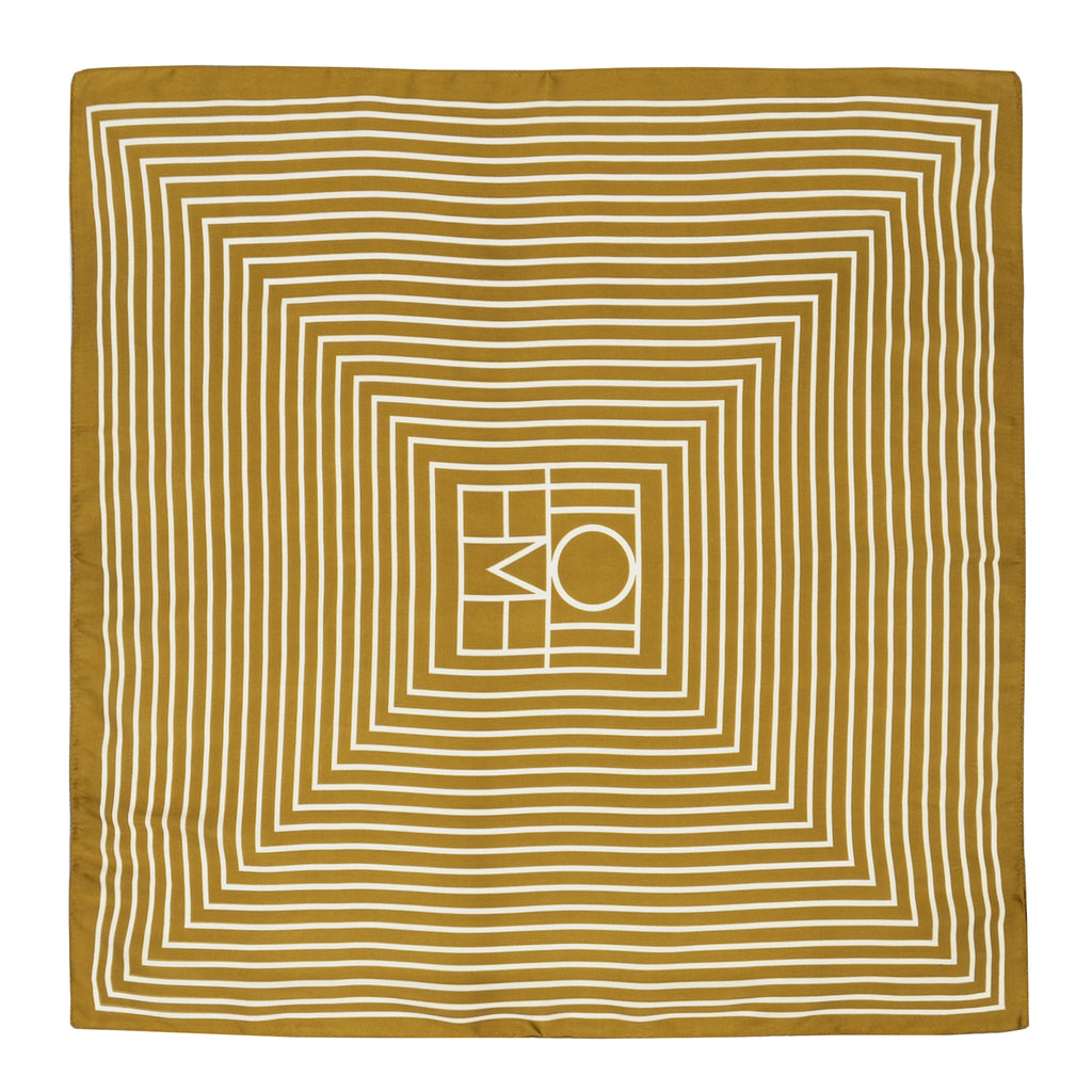 Anna-Kaci Womens Square Scarf Geometric Stripe Design Lightweight Versatile Fashion Accessory