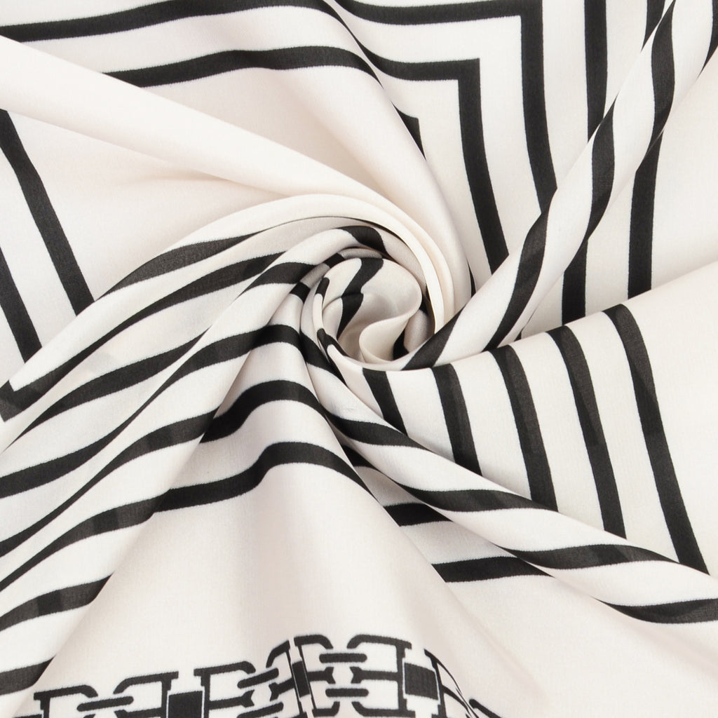Anna-Kaci Womens Square Scarf Geometric Stripe Design Lightweight Versatile Fashion Accessory