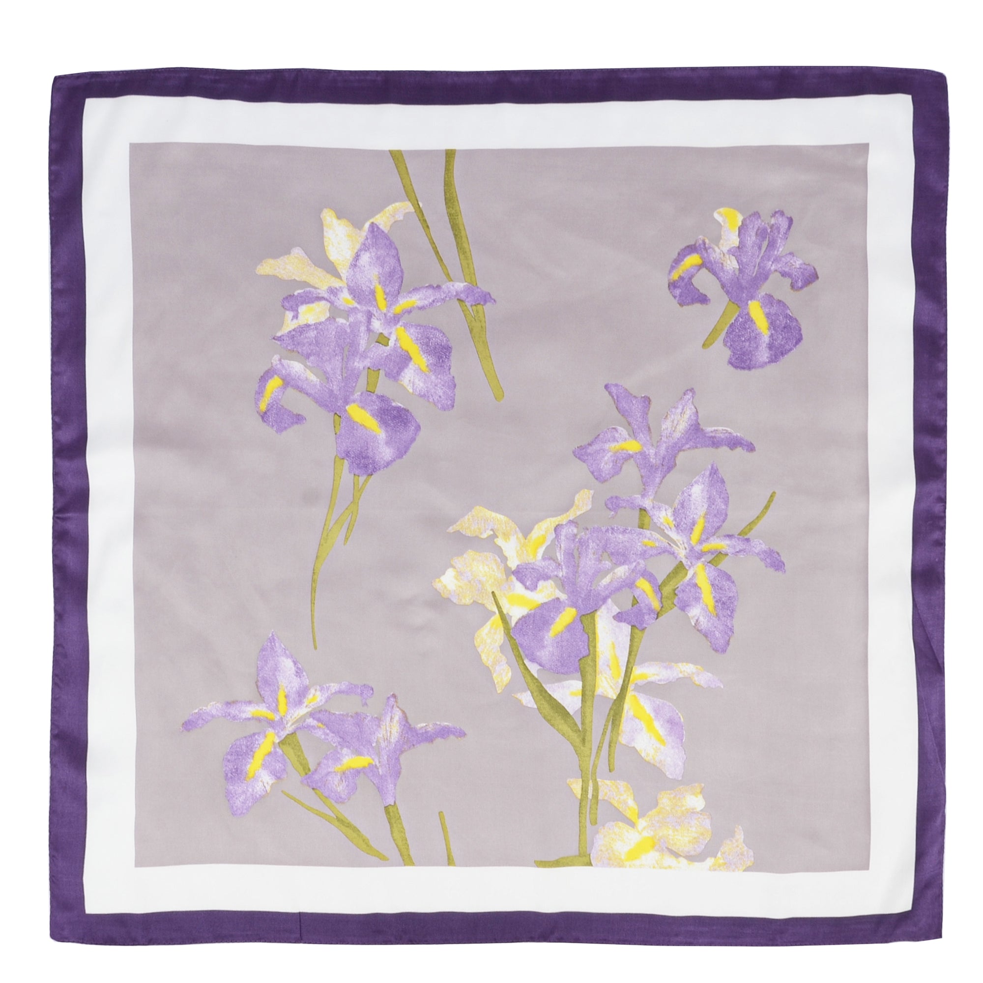 Anna-Kaci Satin Square Scarf with Elegant Floral Print for Neck Hair and Handbag Accessory - 27.5IN¡Á27.5IN