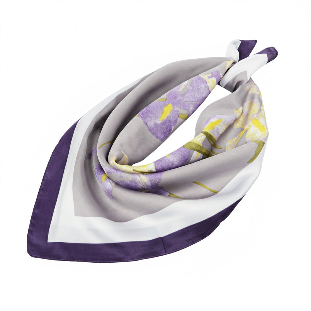 Anna-Kaci Womens Floral Print Lightweight Stain Square Scarf for Neck Hair Handbag Styling