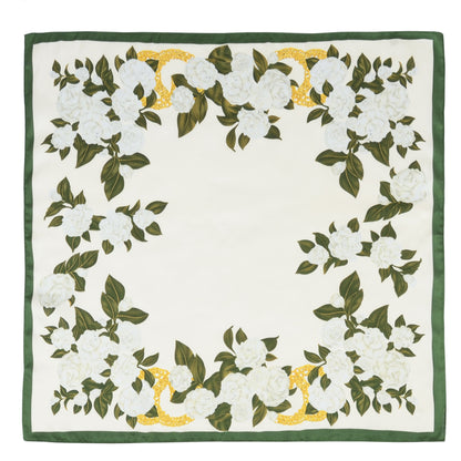Anna-Kaci Satin Square Scarf with Elegant Floral Print for Neck Hair and Handbag Accessory - 27.5IN¡Á27.5IN