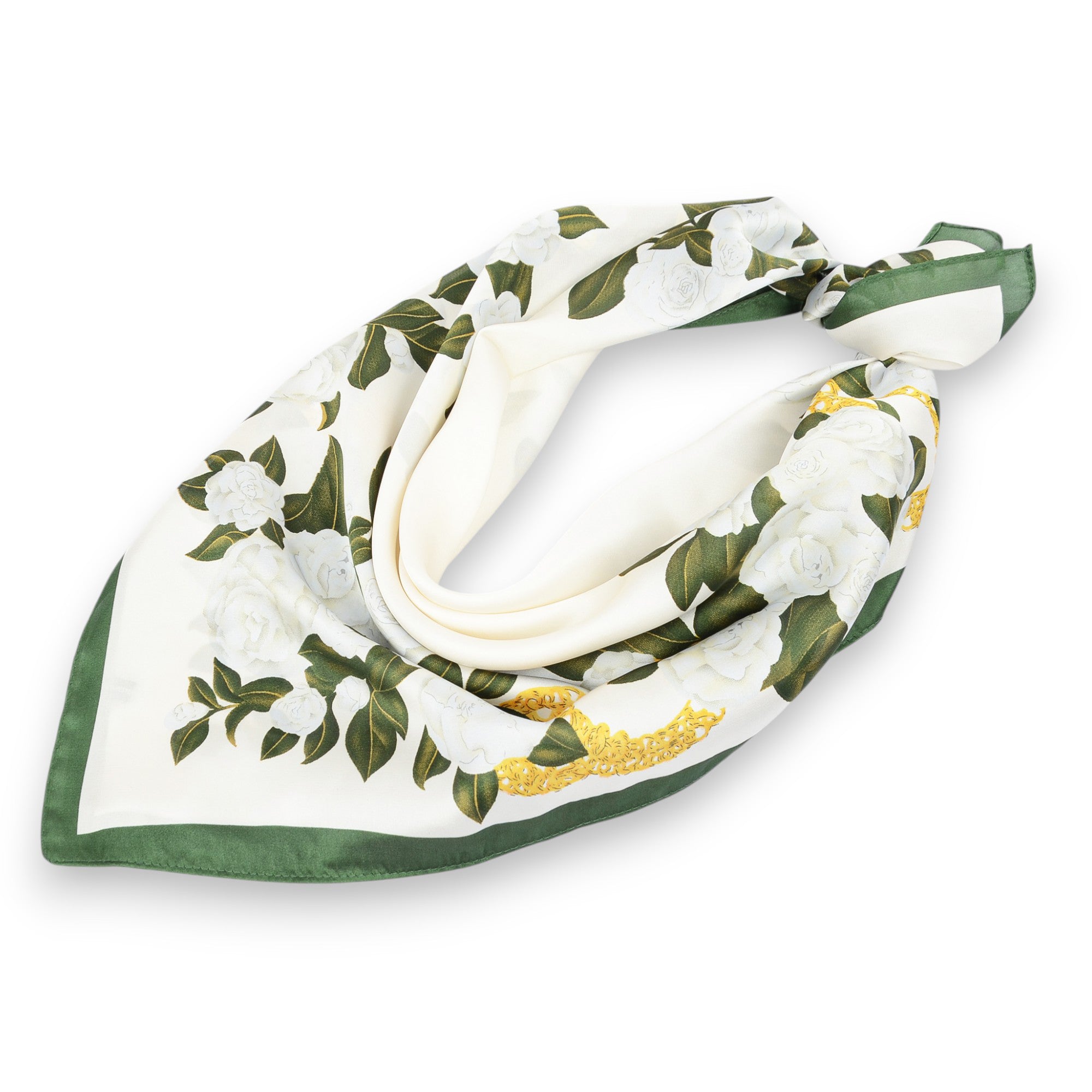 Anna-Kaci Womens Floral Print Lightweight Stain Square Scarf for Neck Hair Handbag Styling